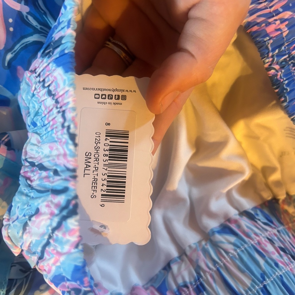 Simply Southern Blue and Pink Athletic Shorts - Picture 5 of 6